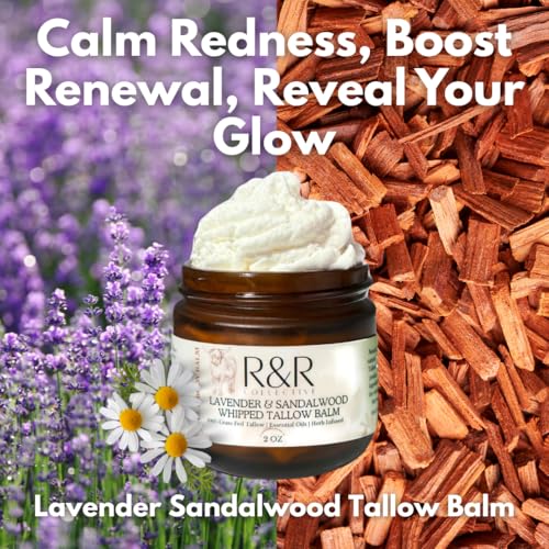 Handmade Tallow Balm (Wildflower)- 100% Grass Fed Beef Tallow for Skin Care- 100% Natural Whipped Tallow Balm -Original Wildflower Scent -Sensitive & Dry Skin, Eczema, Psoriasis- 2 FL. oz