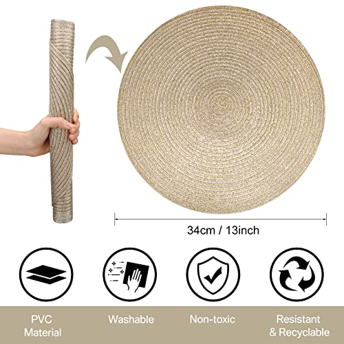 MI CASA Round Placemats and Coasters Set of 6 - Image 2