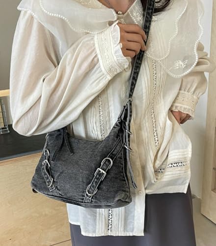 Epsion Denim Crossbody Bags for Women Small Soft Shoulder Handbags Ladies Clutch Jean Purses 20252