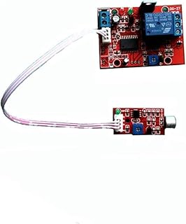 Dasiter 12V Voice-Activated Delay Switch Sound Audio Detection Time Delay Relay Module with 20cm Line Length Sound Sensor Module Voice Alarm