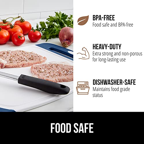 image for GORILLA GRIP BPA-Free Reversible Kitchen Cutting Board Set of 3, US De