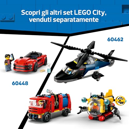 City Auto Sportiva Rossa - Macchina Giocattolo da Corsa, Giochi Educativi per Bambini e Bambine da 5 Anni in su - Idee Regalo per Compleanni e Feste - Include Minifigure e Accessori - 60448 - Lego - Immagine 6