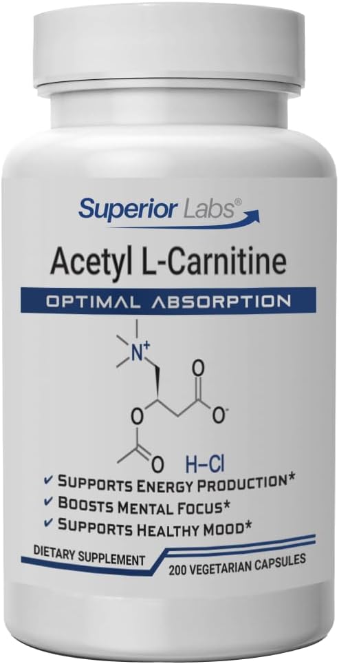 Superior Labs Acetyl L-Carnitine 500 mg,...