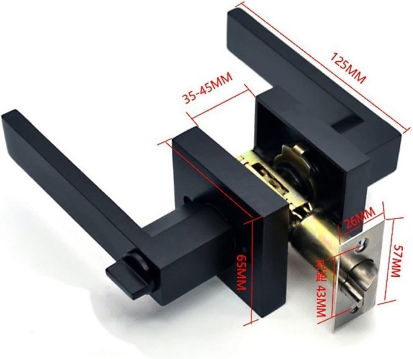 Door Locks for bedrooms Door Levers Lockset Key Door Lock Handles for Home Bedroom Bathroom Door Handle Sets