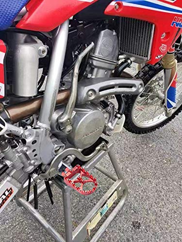 Hopider CNC Wide Foot Pegs MX Compatible with CR125/250 02-07, CRF150R 07-19, CRF250R 04-19, CRF250X 04-19, CRF450R 02-19, CRF450RX 17-19, CRF450X 05-19 CRF250L/M 12-18, CRF250RALLY 17-18,Red