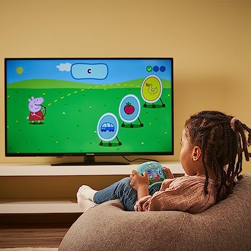 Vtech ABC Smile TV - Peppa Pig Lernkonsole – Kabellose Spielkonsole mit HDMI-Stick für den Fernseher – Mit 8 Spielen für stundenlangen Lernspaß – Für Kinder von 3-7 Jahren