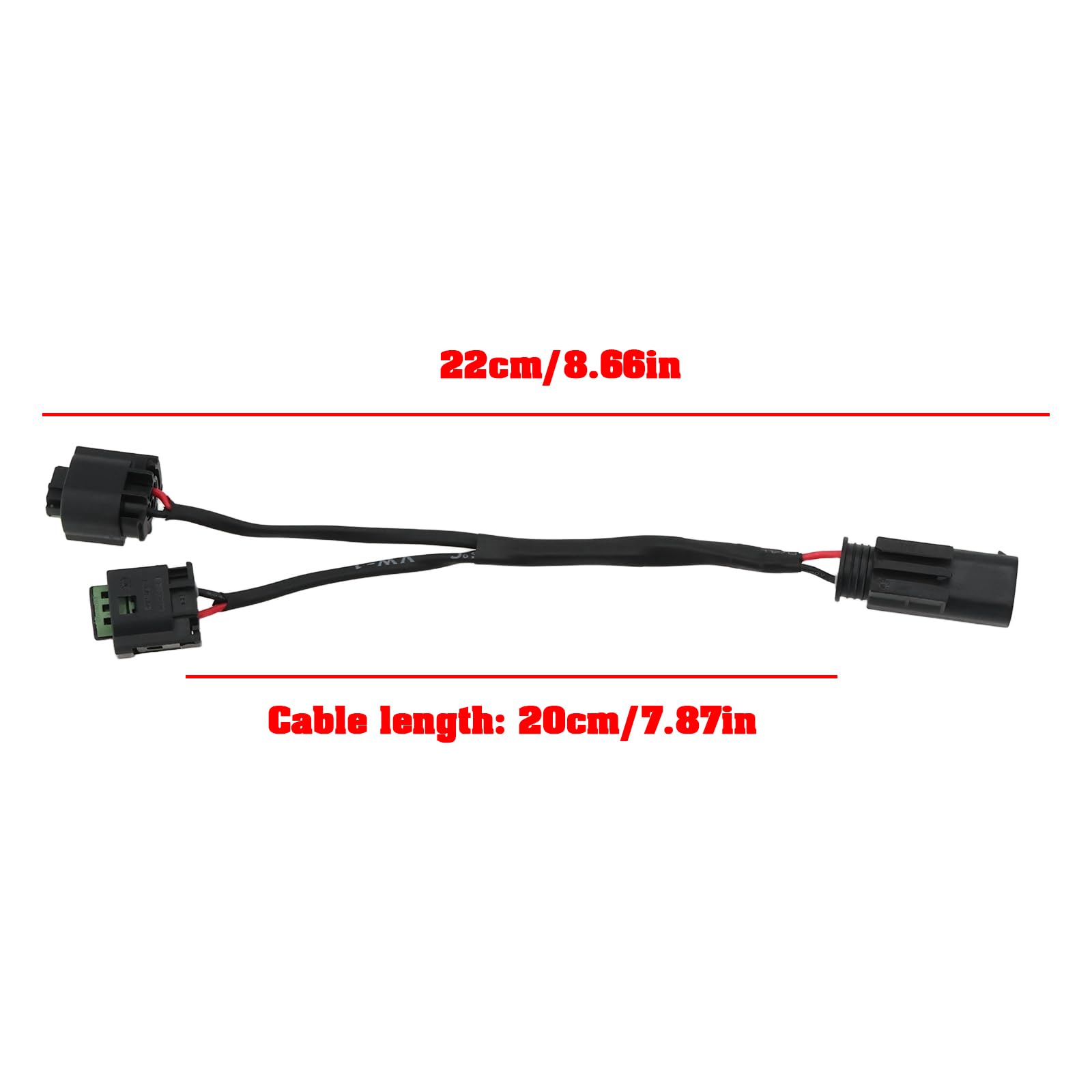 OTOTEC Cavo Adattatore AUX A Y Per Motociclette Da 12 V Compatibile Con BMW R1200GS R1250GS Manopole Riscaldate Navigatore Satellitare GPS 20 Cm