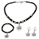 Trachten-Kette, Armkette und Dirndl-Ohrringe perfekt zum Trachten-Outfit (Dirndl, Lederhose, Trachtenbluse, Oktoberfest)