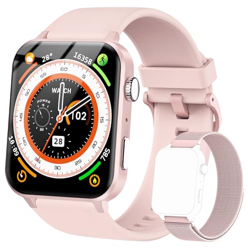 IOWODO Smart Watch for Women (Answer/Make Calls,1.91" HD Fitness Watch with Flashlight/Step Counter/110+ Sport Modes/Heart Rate/Sleep Monitor/SpO2/IP68 Waterproof/Tracker,Smartwatch for Android iOS