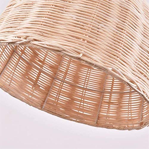 Linterna de mimbre colgante con cable ajustable y pantalla creativa tejida 7