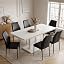 Extendable Dining Table + 6 Dining Chairs Black