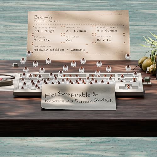 Image of Keychron R3 Retro Wireless Mechanical Keyboard, 80% TKL Hot Swappable RGB Tactile Brown Switch, QMK Tri-Mode(2.4 GHz /Bluetooth /Wired), Compatible with Mac PC Linux