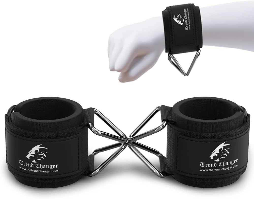 Wrist Cuffs Support – Cable Attachments For Gym Machine Workout Adjustable Wrist Straps For Weightlifting With Sturdy Buckle Neoprene Padding For Strength Training, Lateral Raises