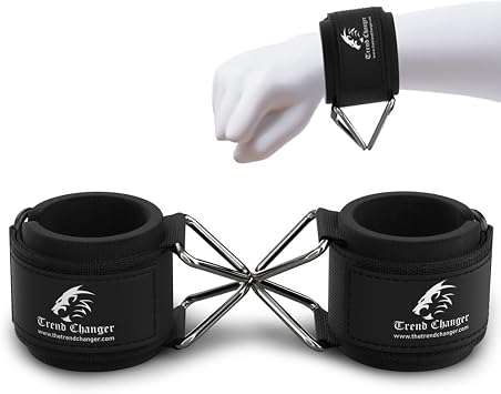Wrist Cuffs Support - Cable Attachments For Gym Machine Workout Adjustable Wrist Straps For Weightlifting With Sturdy Buckle Neoprene Padding For Strength Training, Lateral Raises