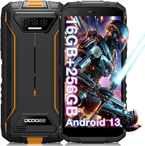 DOOGEE S41 MAX Movil Resistente 16GB+256GB /1TB, Android 13 Teléfono Irrompible, 5.5' HD+ Movil Antigolpes, 6300mAh Batería, Cámara 13MP, Face ID/NFC/GPS/OTG/Dual SIM 4G/IP68/69K Movil Todoterreno