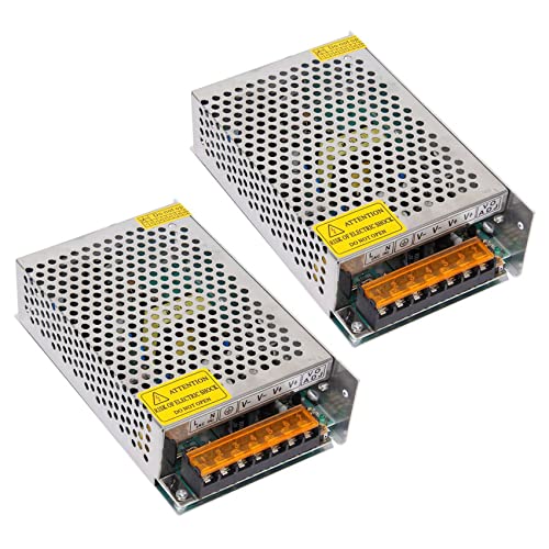 Wsikafxn 2X DC 12V 10A 120W�X�C�b�`���O�d����d���ψ���/���S�݌v���ꂽ�A���~�j�E���p���[�g�����X