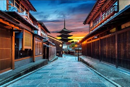 なまけ者雑貨屋 パズル500ピース 日本京都三能坂街安坂宝塔02 自然のパズル風景山の景色 パズルホームギフトパズルパズルパズル多色に挑戦 完成したパズルのサイズは 52x38cm