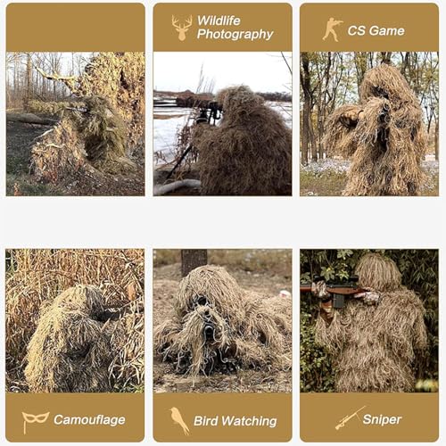Costume d'extérieur réutilisable ghillie pour observation de faune
