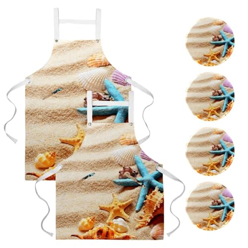 Tablier de serveuse plage d'été pour bistrot et nettoyage de la maison