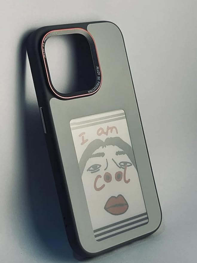 Auxxy E-Vogue Silicon with Metal Ring Cover Exclusively for iPhone 15 Pro Max (Natural Titanium)