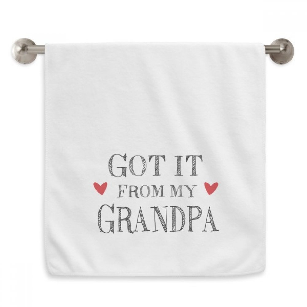 Serviette moelleuse Grand-Père blanche 13x29 pouces pour le visage et les mains