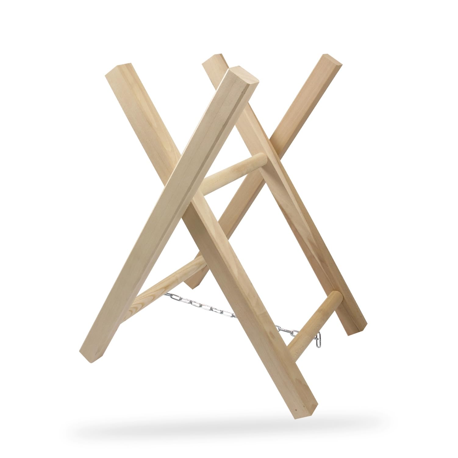 UNIVERSEL - Chevalet De Tronçonnage En Bois De Hêtre/Frêne - 2 Trétaux Pour Sciage Et Coupe De Bûche - Longeur 63 cm - Largeur 40 cm - Hauteur 54 cm
