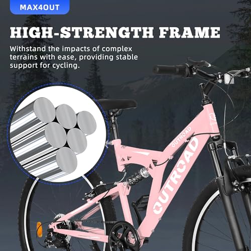 26 inch Mountain Bike Dual Full Suspension, Outdoor Hybrid