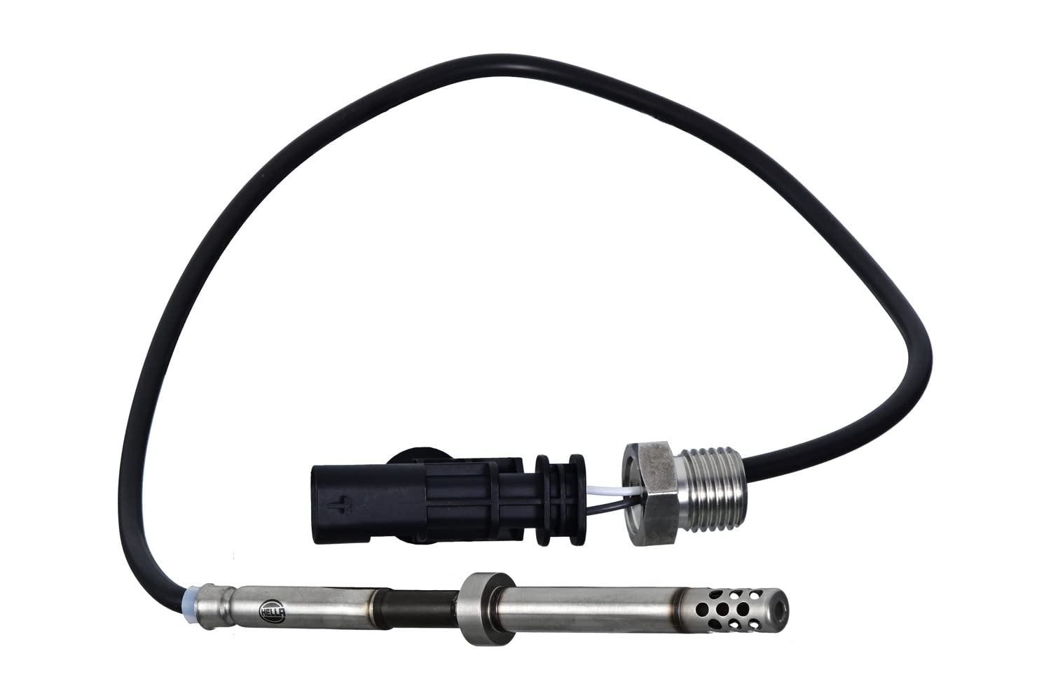 HELLA 6PT 010 376-391 Sensore, Temperatura gas scarico - 2a... poli - avvitato - Cavo: 370mm | Compatibile con: VOLVO S60 II, S60 II Cross Country, S80 II, V60 I, V60 I Cross Country, V70 III, XC60 I SUV, XC60 I VAN