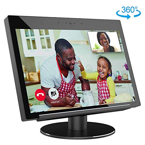 Adjustable Stand for Echo Show 2nd Generation, Aluminum Stand Protector for Amazon Echo-Show, Horizontal 360 Rotation Tilt Stand with Precision Bearing, Black
