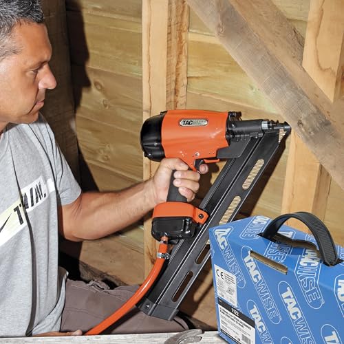 TACWISE 1122 Extra Verzinkte Rahmennägel 3,1/90 mm, D‘-Kopf, Zylinderschaft, mit 34° Neigung, Papiergebunden, Packung mit 2200 Stück