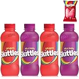 4 Pack Flavored Drink Variety Bundle| Original, Wild Berry | 14 oz. Bottle, 2 of Each Flavor | With Bonus Cotten Candy