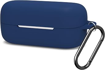 Case Compatible with Sony WF-C510 True Wireless Earbuds,Soft Silicone Cover Accessories with Carabiner Navy
