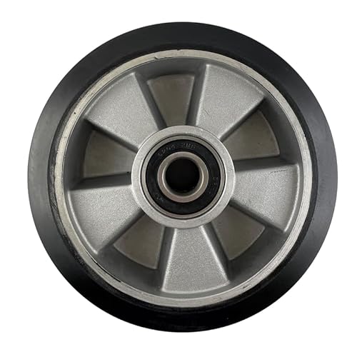 Hubwagen Rad Gummi 200 x 50/60 mm, Achse 20 mm - Ersatzrad inkl. Kugellager