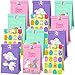 Hilloly Ostertüten zum Befüllen 12 Stück Ostern Eschenktüten Runde Aufkleber Kraftpapier Papierbeutel Süßigkeitstüte Ostern, Oster Geschenke und Ostern Basteln Osterdeko für Erwachsene und Kinder