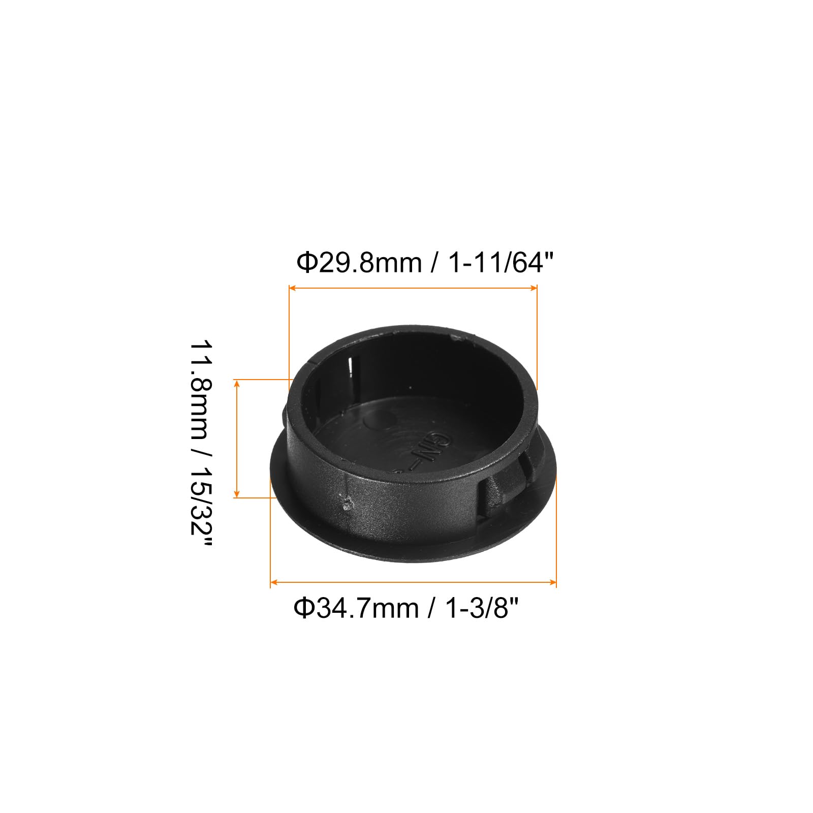64 Tapones Marrones Para Agujeros De 7mm - Nylon, Tipo Hebilla, Para Muebles, Tubos O Gabinetes