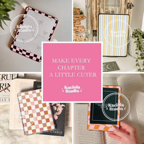 Image of KACIOLA STUDIO 24PCS Warm Color Skin for E-Reader, and 4PCS Type C Charms for E-Reader with Scrapbook Stickers, 6.2 inchx4.3 inch Skin Front and Back Decal Inserts for Basic (Warm Color)