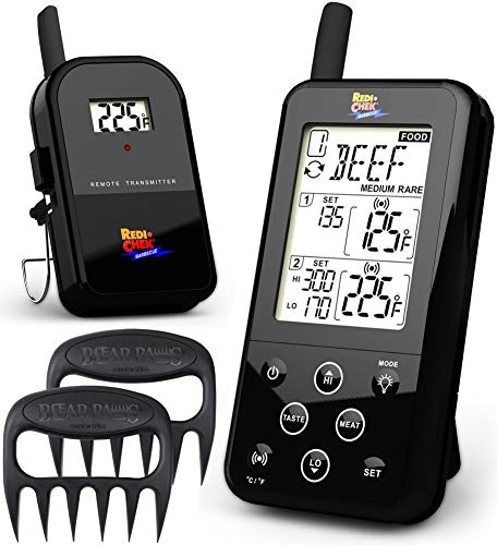 Maverick ET-733 Wireless BBQ Meat Thermometer - Includes Original Bear Paws Meat Shredder - Master the BBQ and Smoker Without Being There