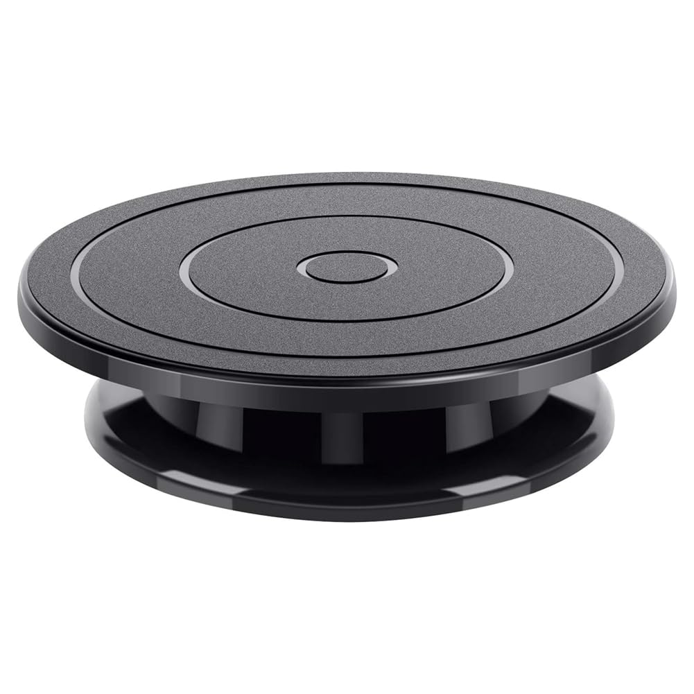 Yominerr 11 Inch Rotate Turntable Sculpting Wheel Revolving Cake Turntable Black Painting Turn Table Stand