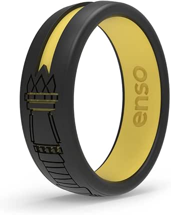 Enso Rings Star Wars Lightsaber Collection - Dualtone Silicone Ring - Etched Design - Comfortable, Breathable, and Safe