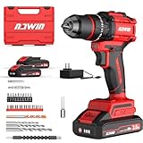 【2025新型】ナウィン 電動ドリルドライバー 電動ドリル 振動ドリル 充電式ドライバドリル コードレス 2.0Ah電池2個付 穴あけ・ネジ締めに ブラシレスモーター 無段変速 正逆転 20+3段クラッチ調整 高輝度LED照明 豊富な付属品 取扱説明書 収納ケース (50N.mモデル)