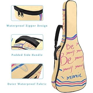 Housse de protection pour guitare acoustique classique et acoustique Motif flocon de neige, Multicolore 10., 42.9×16.9×4… - Les Beatles, Paul McCartney, John Lennon, RIngo Starr, George Harrison Housse de protection pour guitare acoustique classique et acoustique Motif flocon de neige, Multicolore 10., 42.9x16.9x4… – Image 4