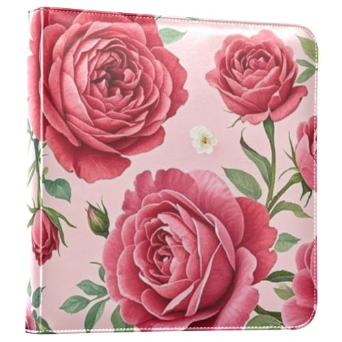 Photo Album 4x6, 5x7,6x8,Artificial Leather Photo Albums with 20 Detachable Sheets Rose Design for Family Wedding,Multi 19