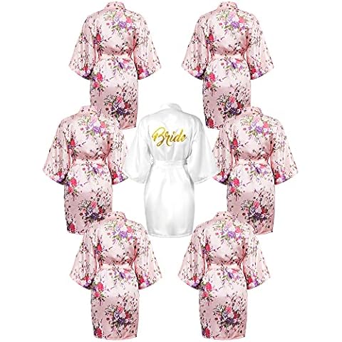 Jecery 7 Piece Bridesmaid Robe Set Cover