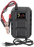 ✅ 【Multiprotecciones】Chip inteligente integrado, detección automática del estado de carga, asegurando una carga segura, protección contra cortocircuitos, inversiones de polaridad, sobrecarga, sobrecarga, sobrecalentamiento. Las pinzas de cocodrilo puras de cobre evitan las chispas.