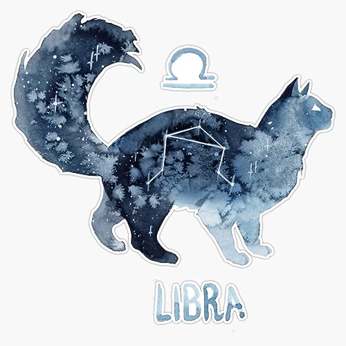 Zodiac Cat - Libra Sticker Bumper Sticker Vinyl Decal 5