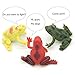 Kvvdi 12 Pcs Small Colorful Plastic Poison Dart Frogs Toy + 8 Pcs Turtles Rainforest Animals