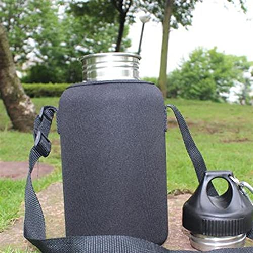 Sportfles Cover Travel Rvs Single Layer Tea Water Bottle Carrier Geïsoleerde Tas Houder Anti-Scald Cup Cover (Color : B) - Afbeelding 4