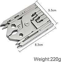 Vista 4 de Alicates múltiples, 25 en 1 de acero inoxidable multifuncional alicates multi herramientas conjunto con funda, herramientas de bolsillo portátiles