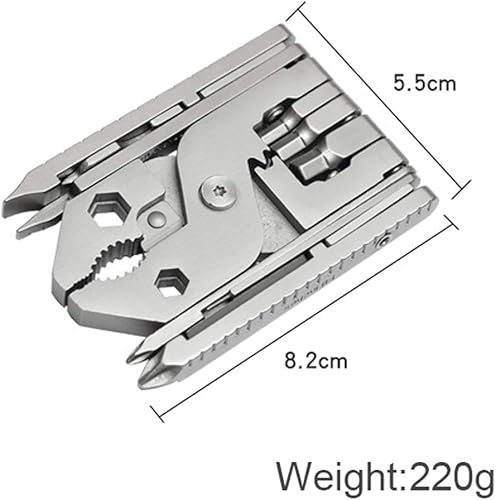 Miniatura 4 de Alicates múltiples, 25 en 1 de acero inoxidable multifuncional alicates multi herramientas conjunto con funda, herramientas de bolsillo portátiles