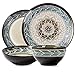 16-częściowy zestaw naczyń porcelanowych, serwis dla 4 osób, zestawy naczyń kamionkowych Reaction Glaze, nowoczesne naczynia kuchenne zestaw obiadowy, zestawy talerzy i misek, kuchenka mikrofalowa i z